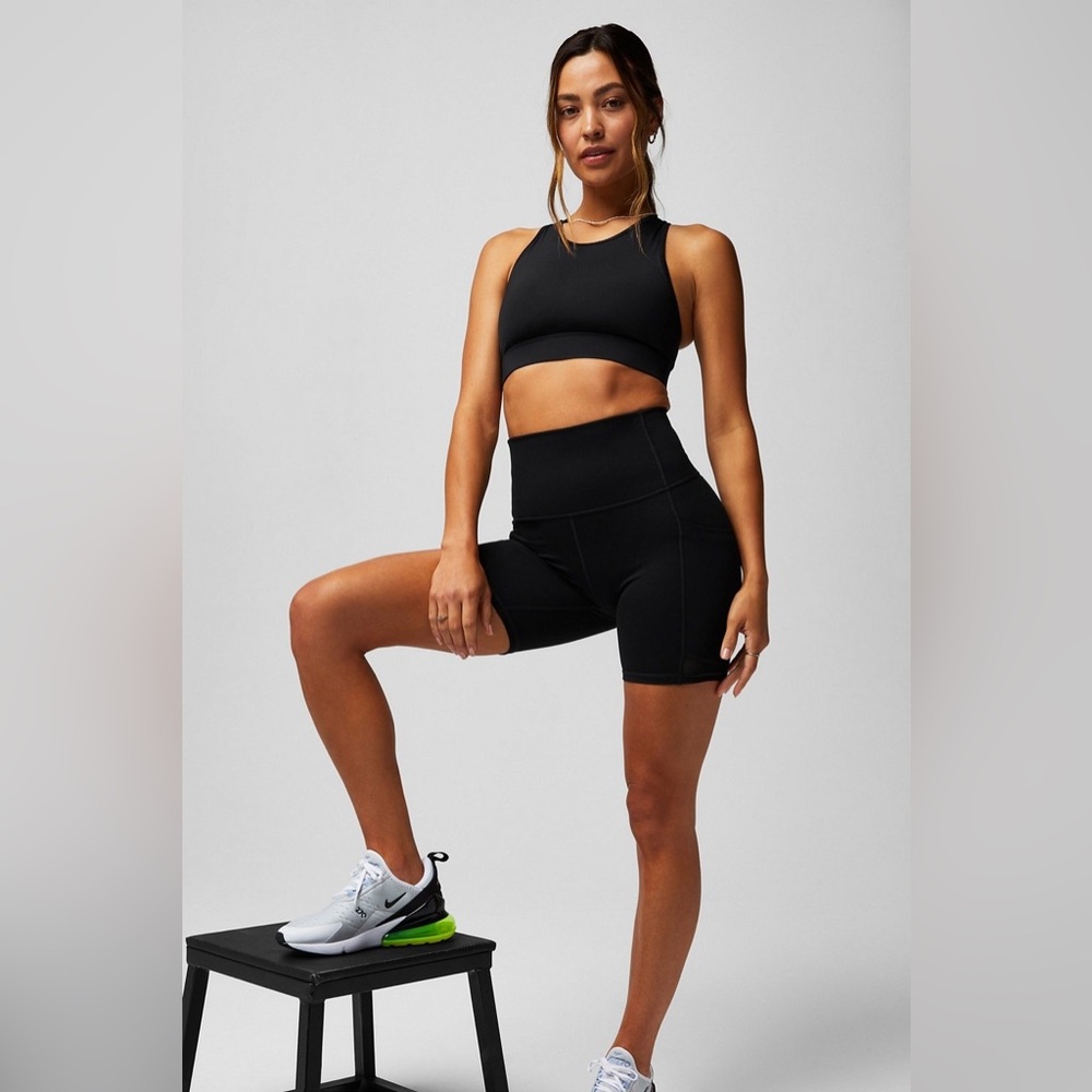 🌻4X HP🌻Fabletics Trinity High Impact Sports Bra, Black; XS - NWT